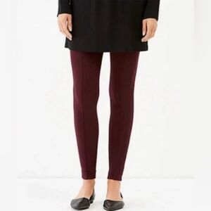J Jill ponte leggings color Merlot size small